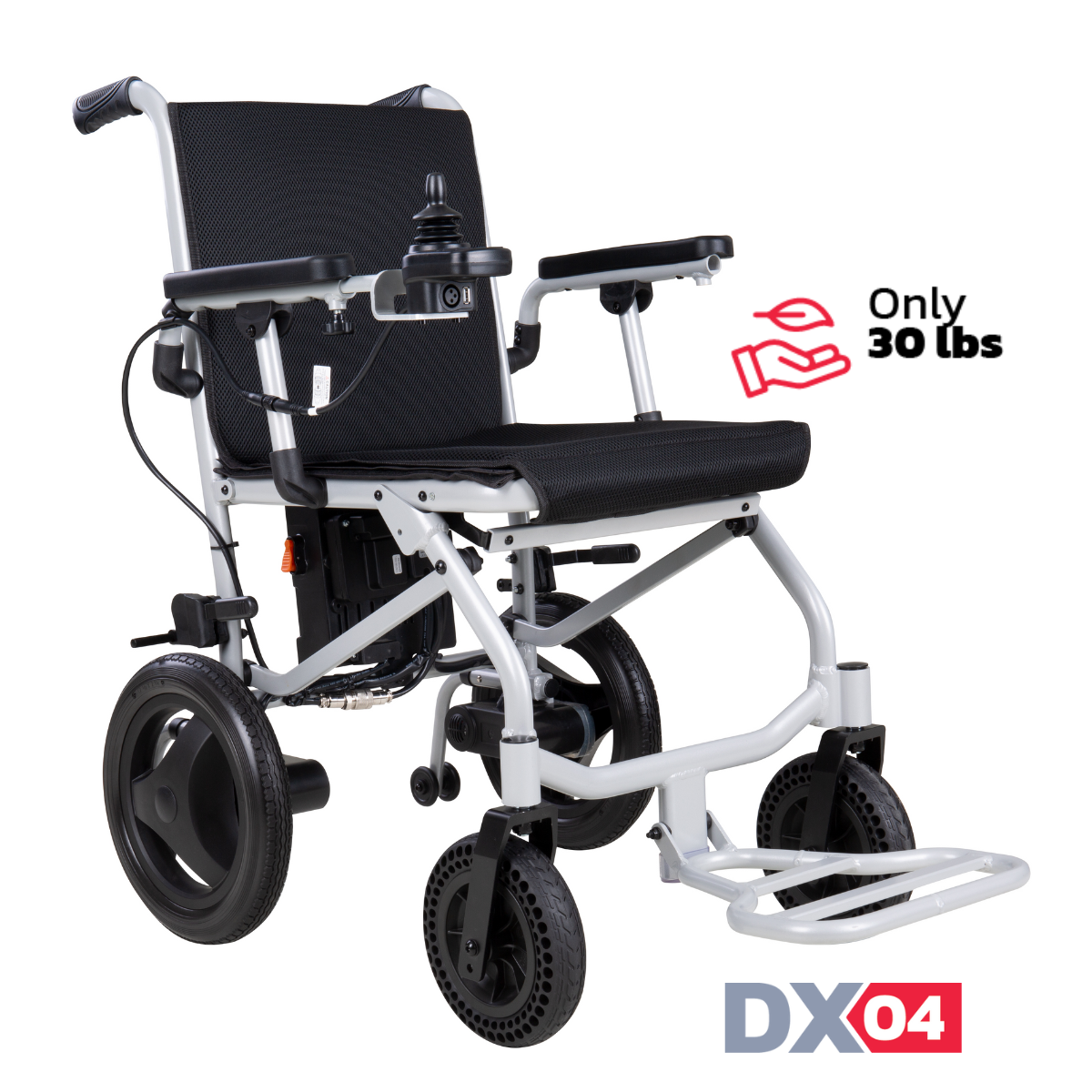 Rubicon DX04 - World's Lightest Electric Wheelchair: Ultra Lightweight, Foldable & Portable for Travel | Only 30 lbs & Airline Approved