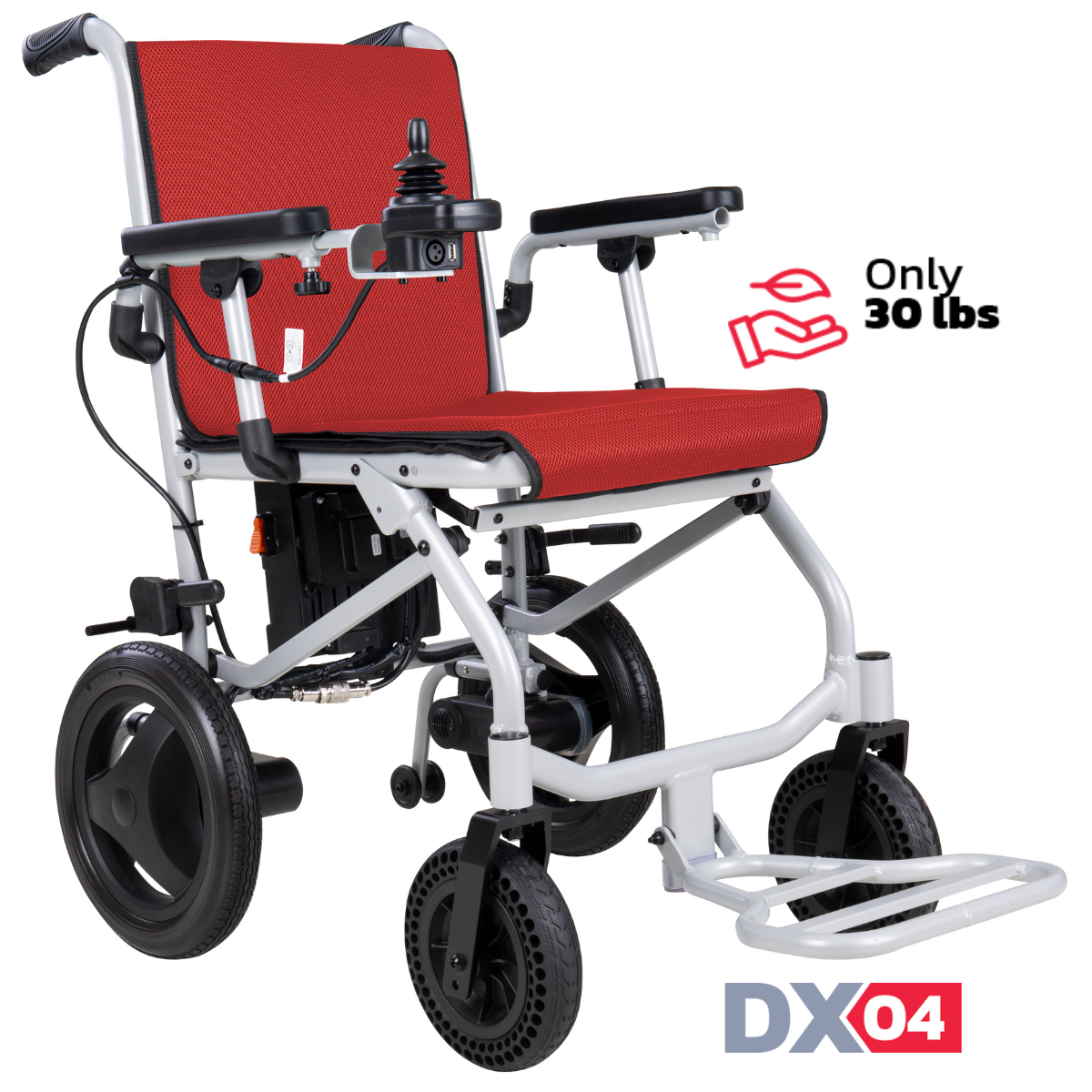 Rubicon DX04 - World's Lightest Electric Wheelchair: Ultra Lightweight, Foldable & Portable for Travel | Only 30 lbs & Airline Approved