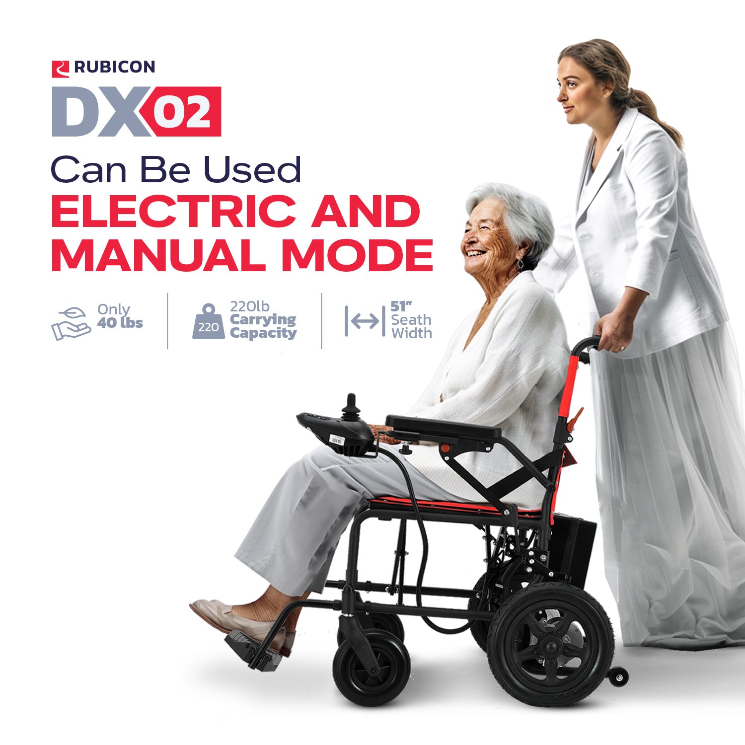 DX02 - Lightweight and Powerful Electric Wheelchair - Electricwheelchair.Store