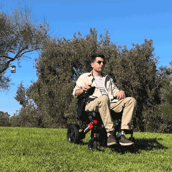 Rubicon DX14 – Longest Range Premium Electric Wheelchair: All-Terrain, Foldable & Airline Approved with Dual Motors, Bluetooth & Joystick